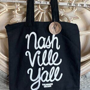 Nashville Y'all - Black Canvas Tote Bag - NWT
